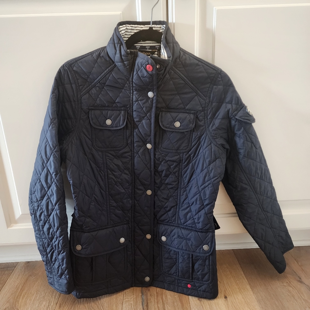Barbour  Quilted Jackets. Navy Blue. Size US 8. UK 10. Practically brand new